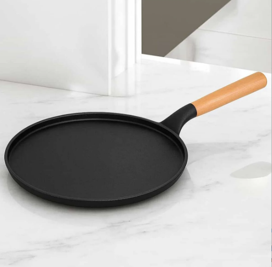 Noble life Döküm Granit Krep Tavası 28cm Ahşap Saplı
