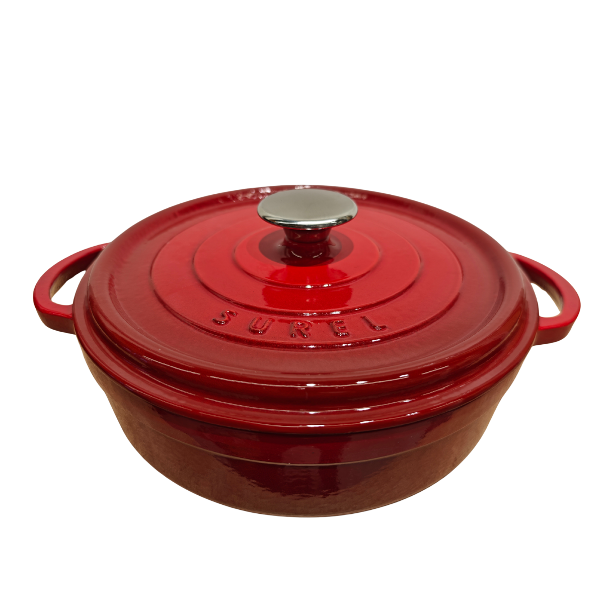 Sürel 28 cm Yuvarlak Sığ Tencere Degrade Kırmızı