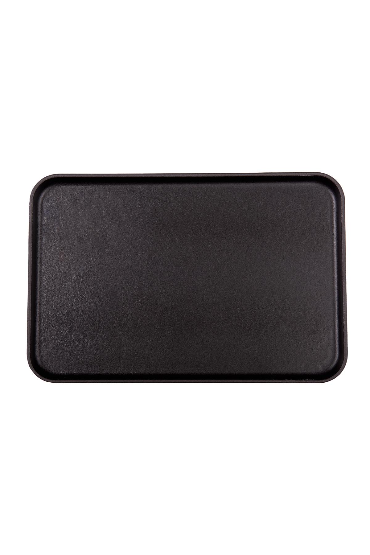 Sürel 20*30 cm Dikdörtgen Düz Sunum Tabak Mat Siyah