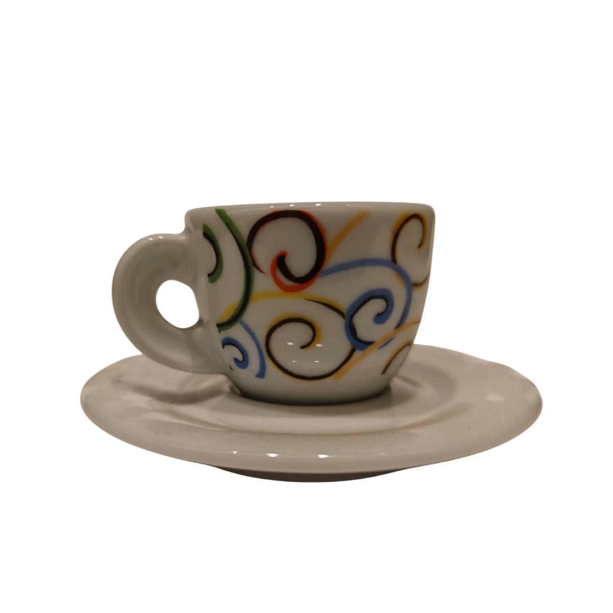 ANCAP Edex ’’Riccioli’’ Porselen Espresso Fincan ve Tabak 