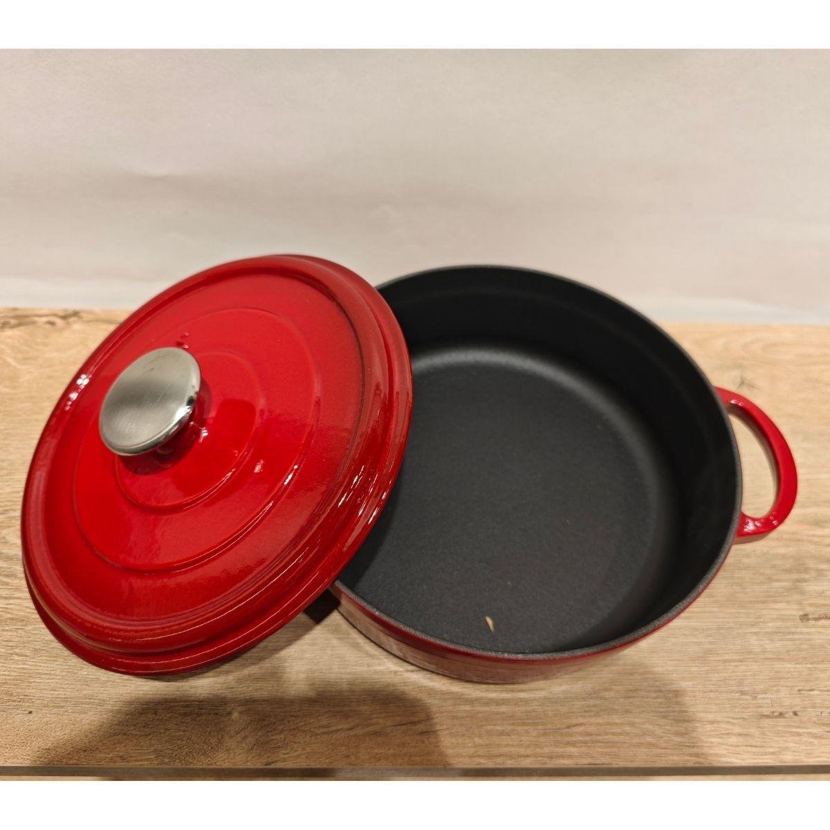 Sürel 24 cm Yuvarlak Sığ Tencere Degrade Kırmızı