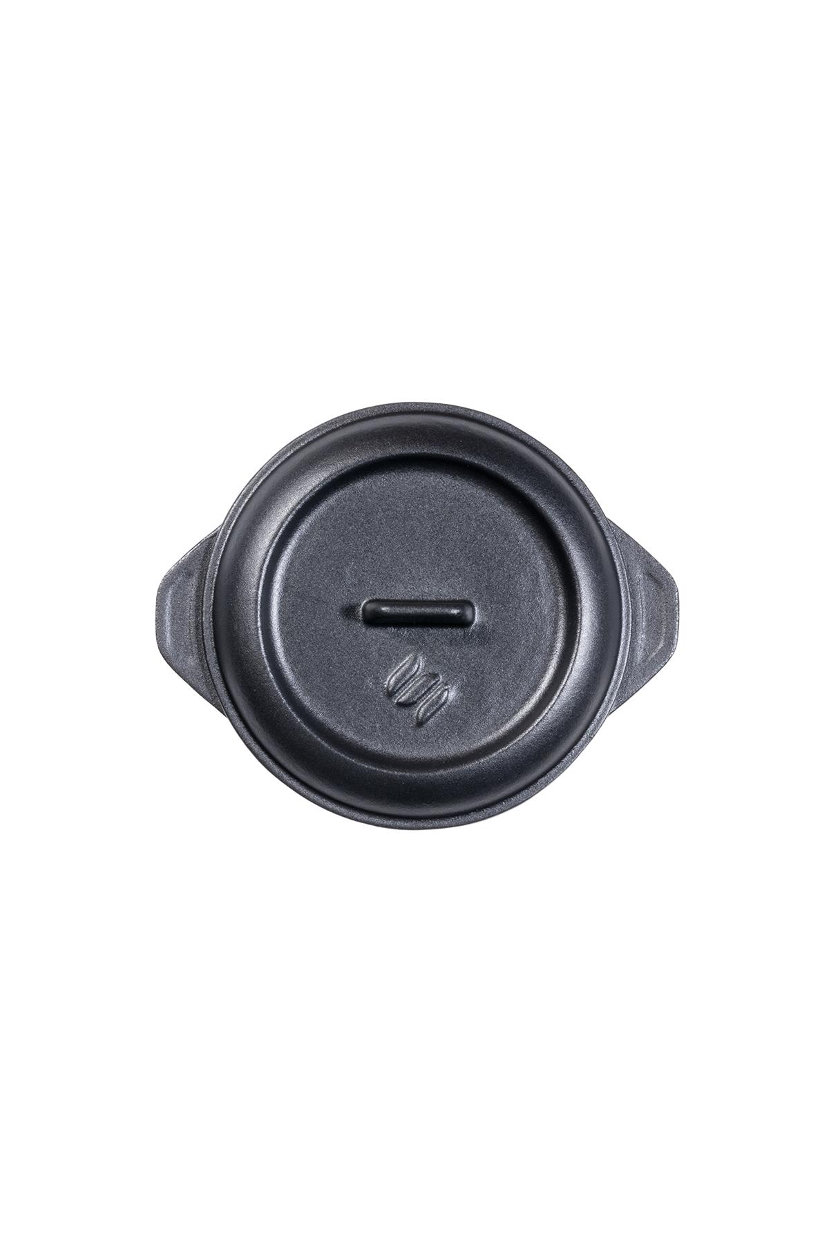 Sürel 12 cm 3'lü Yuvarlak Set Güveç Tencere Mat Siyah