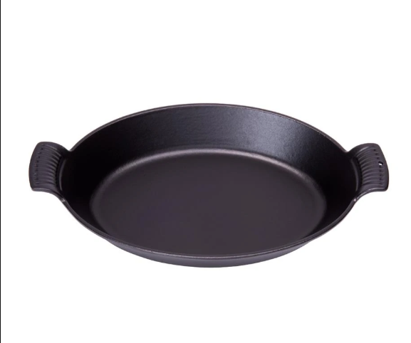 Sürel 16*14,5 cm Oval Düz Tabak Sahan Mat Siyah