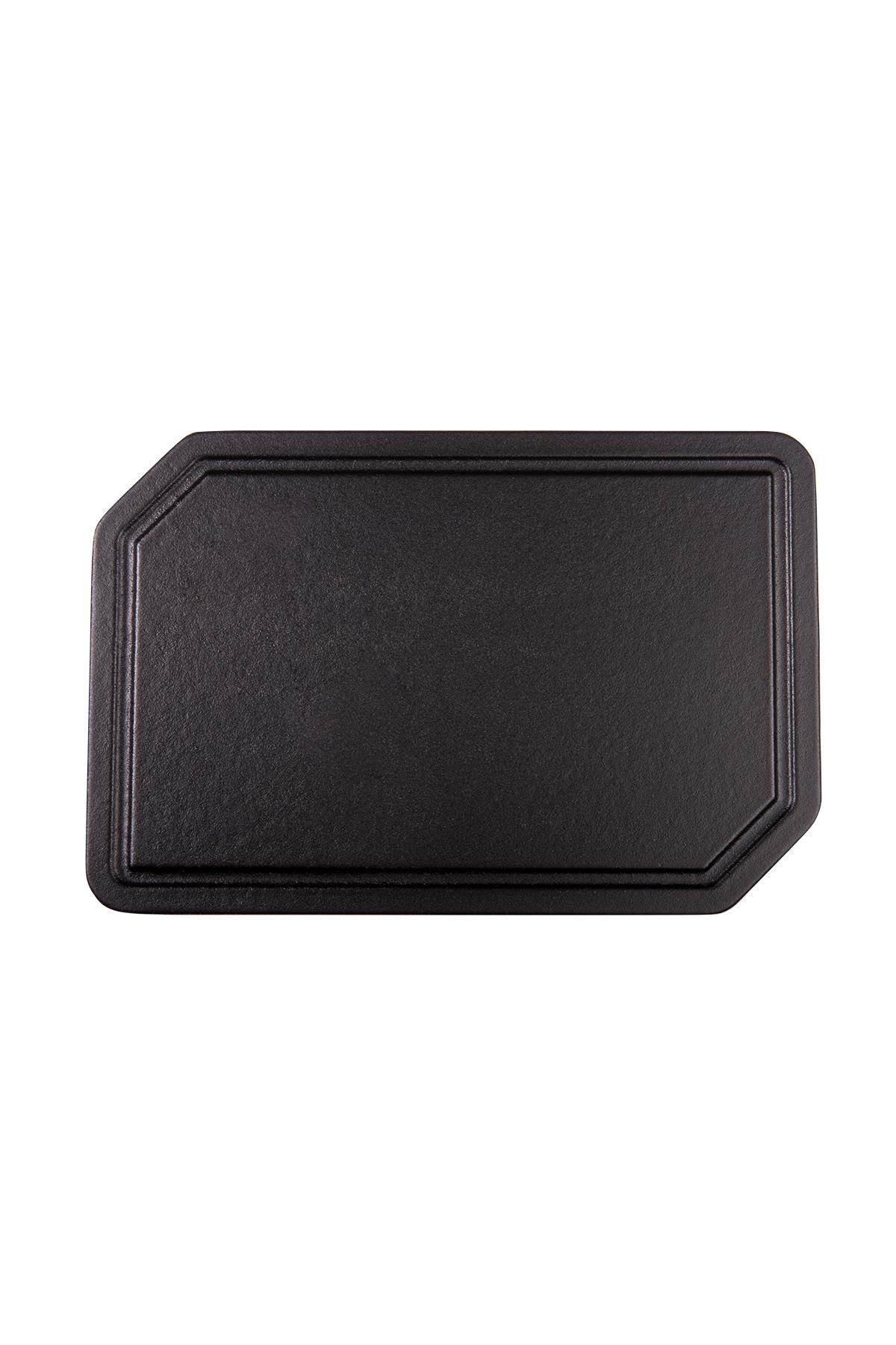 Sürel 25*37 cm Dikdörtgen Düz Et Pleyt Mat Siyah