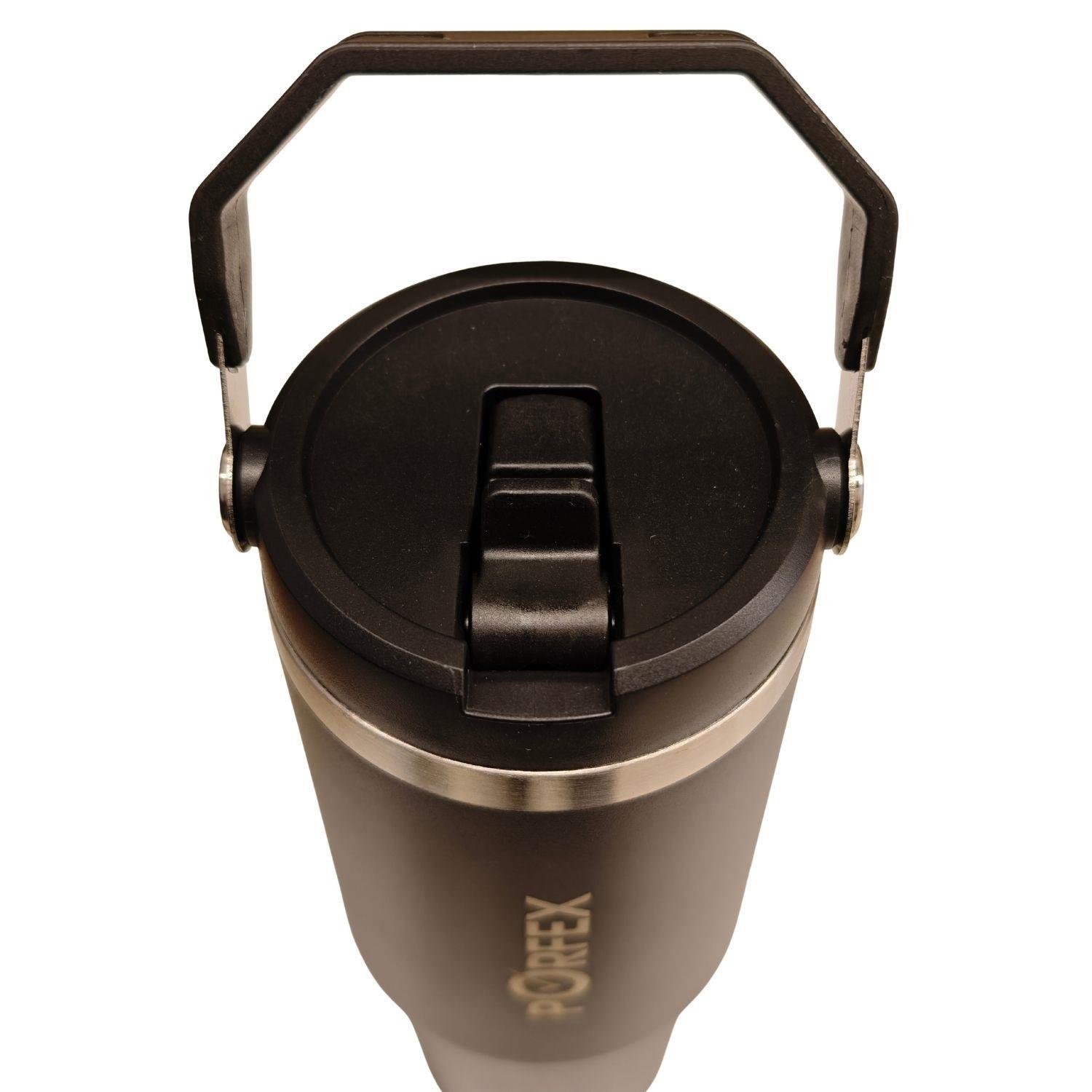 Porfex Pipetli Siyah Termos 1lt.