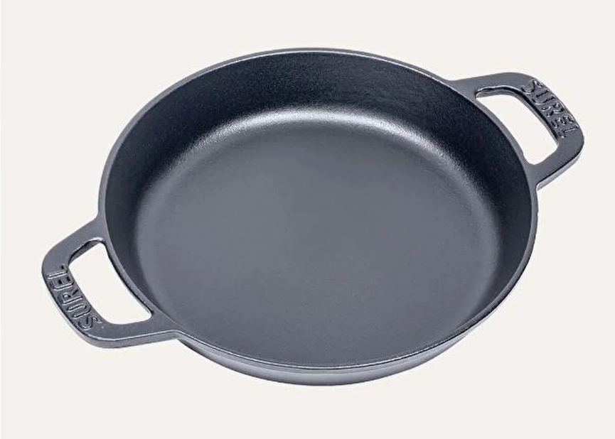 Sürel 18 cm Yuvarlak Düz Sahan Mat Siyah