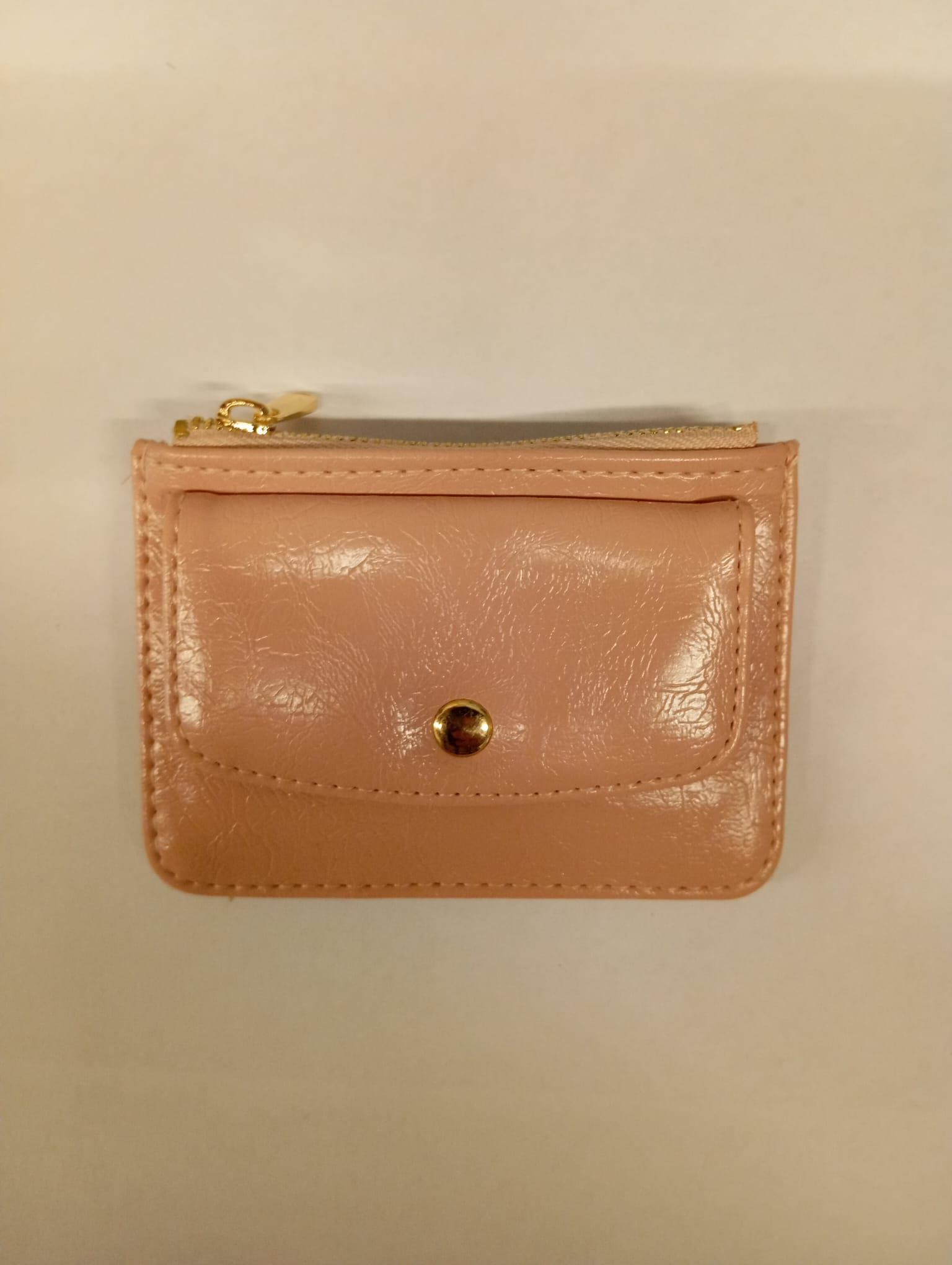 OLLBAG Plane Pembe Kırışık Detay Bayan Kartlık