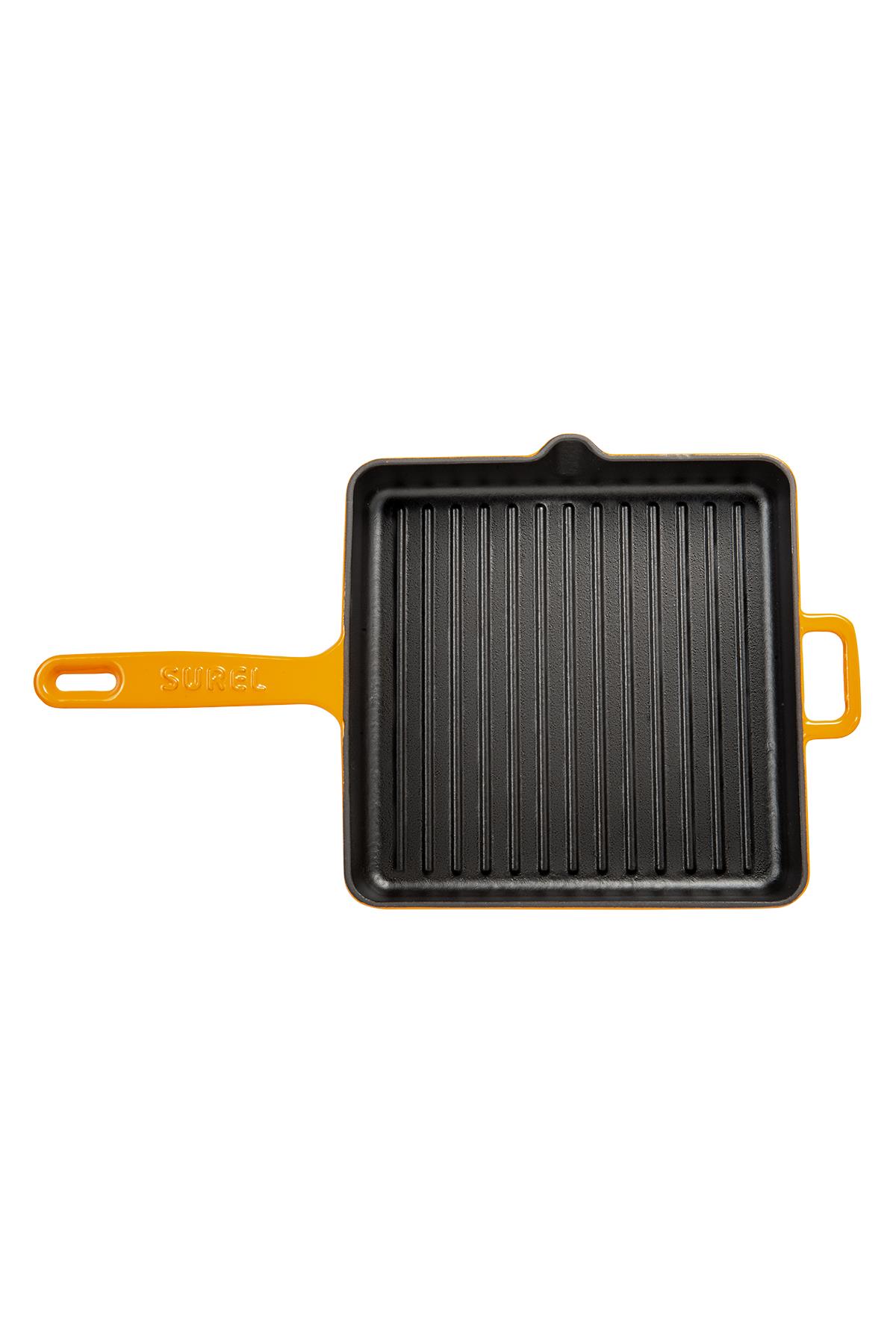 Sürel 25 cm Kare Izgara Tava Degrade Turuncu