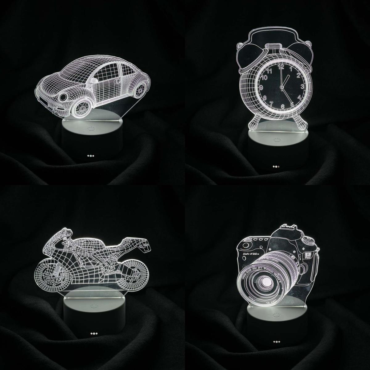 AVEC AV-333 3D PİLLİ + USB'Lİ MASA LAMBASI