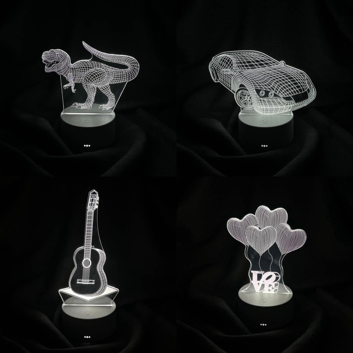 AVEC AV-333 3D PİLLİ + USB'Lİ MASA LAMBASI