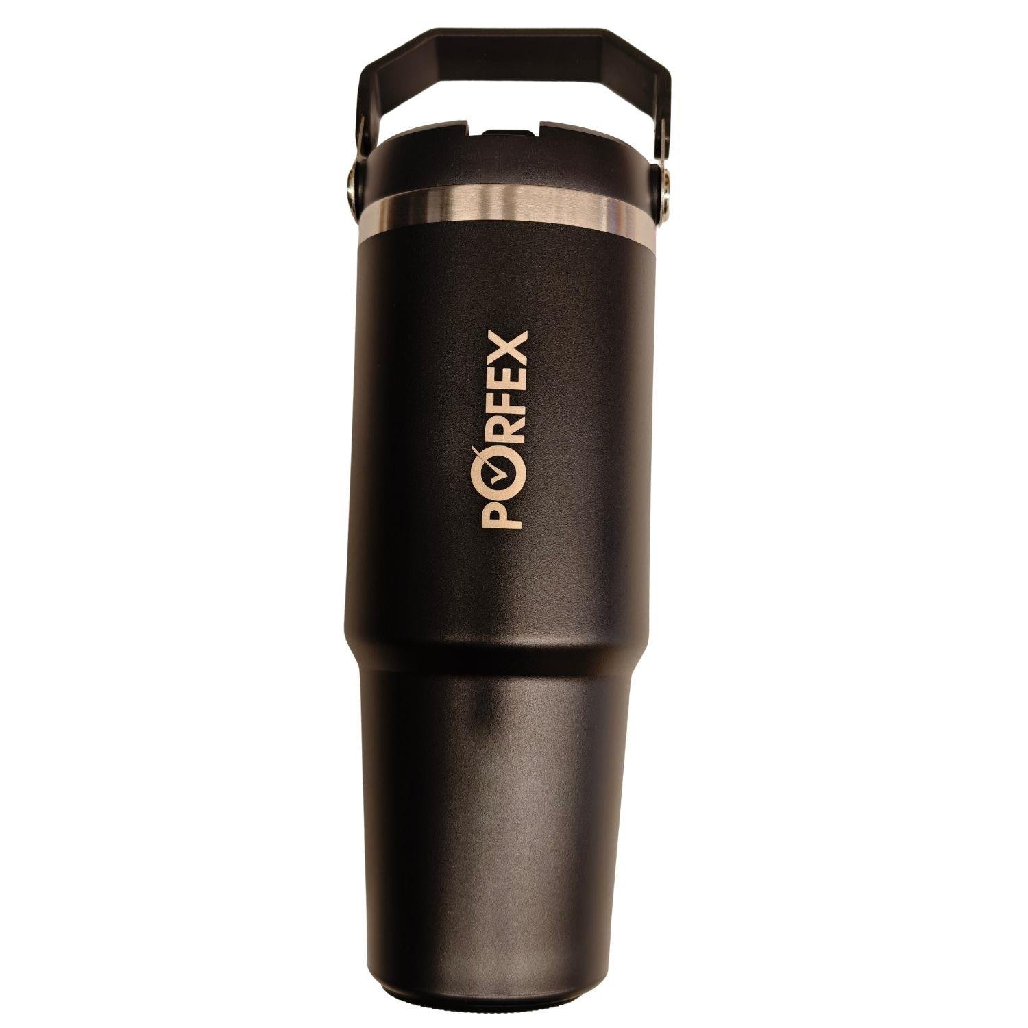 Porfex Pipetli Siyah Termos 1lt.