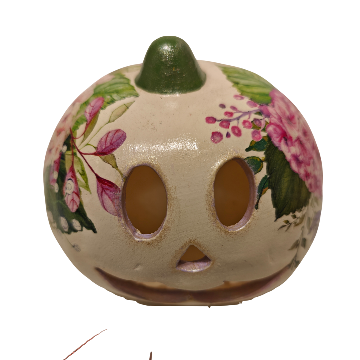 Seramik beyaz gülen surat kabak