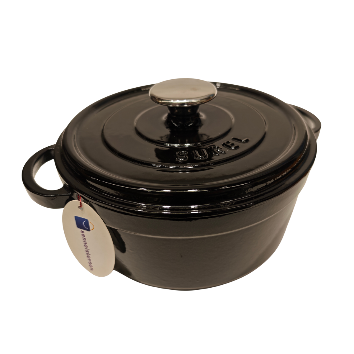 Sürel 24 cm Yuvarlak Tencere Parlak Siyah