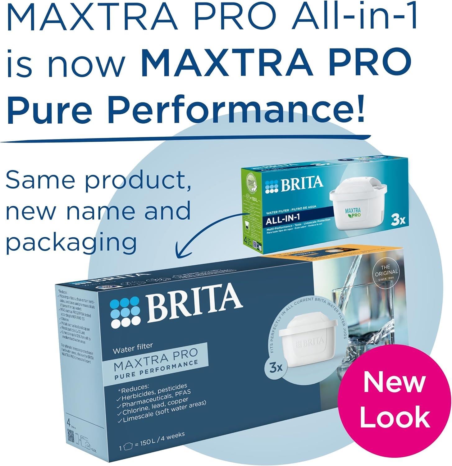 BRITA MAXTRA PRO PURE PERFORMANCE su filtresi 3'lü Paket