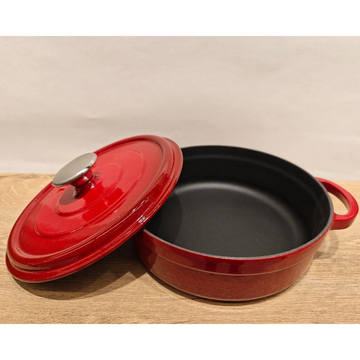 Sürel 24 cm Yuvarlak Sığ Tencere Degrade Kırmızı