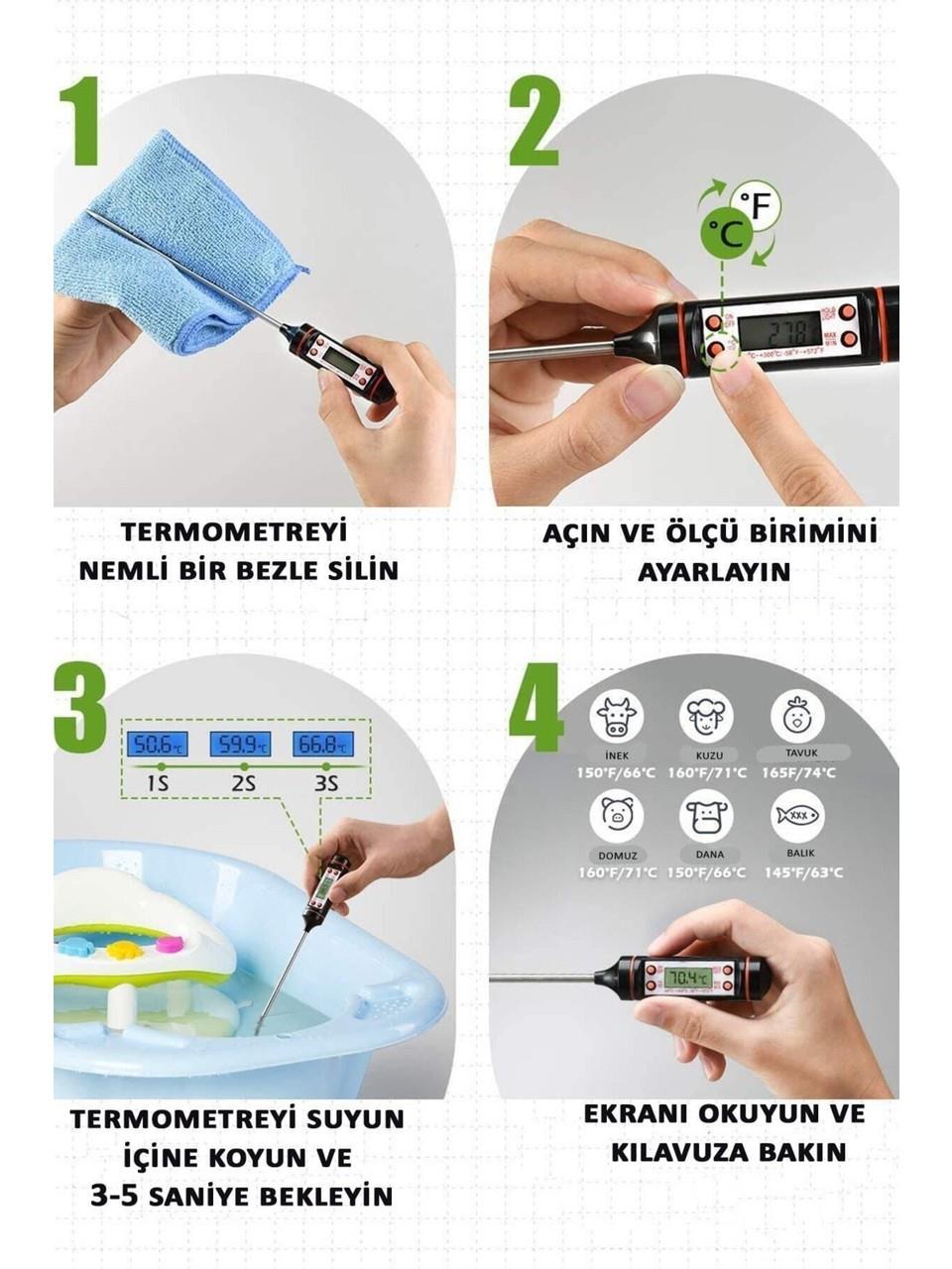 Alpina 24cm mutfak termometresi