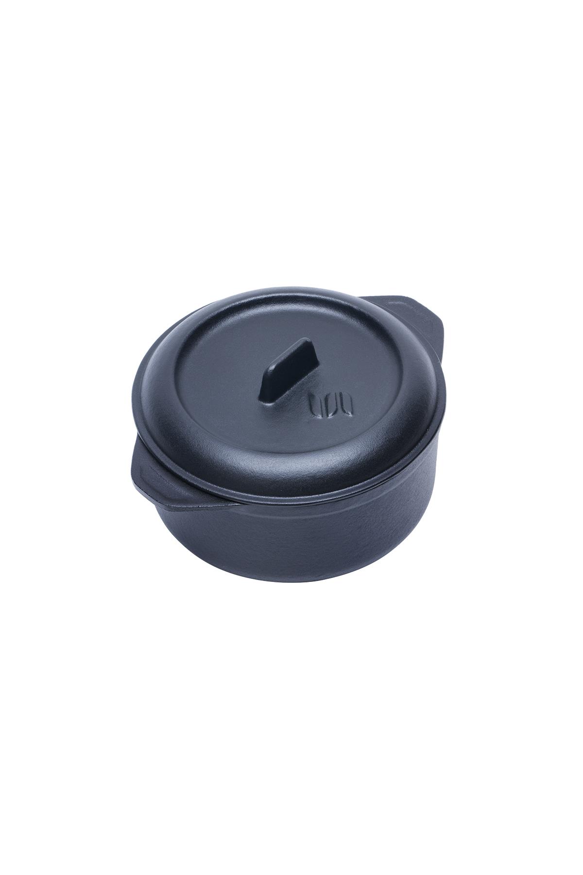 Sürel 12 cm 3'lü Yuvarlak Set Güveç Tencere Mat Siyah