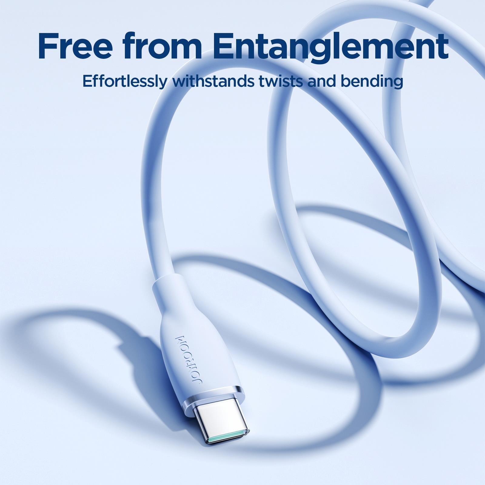 JOYROOM SA29-AC3 3A USB A-TYPE C 1.2M-BLUE