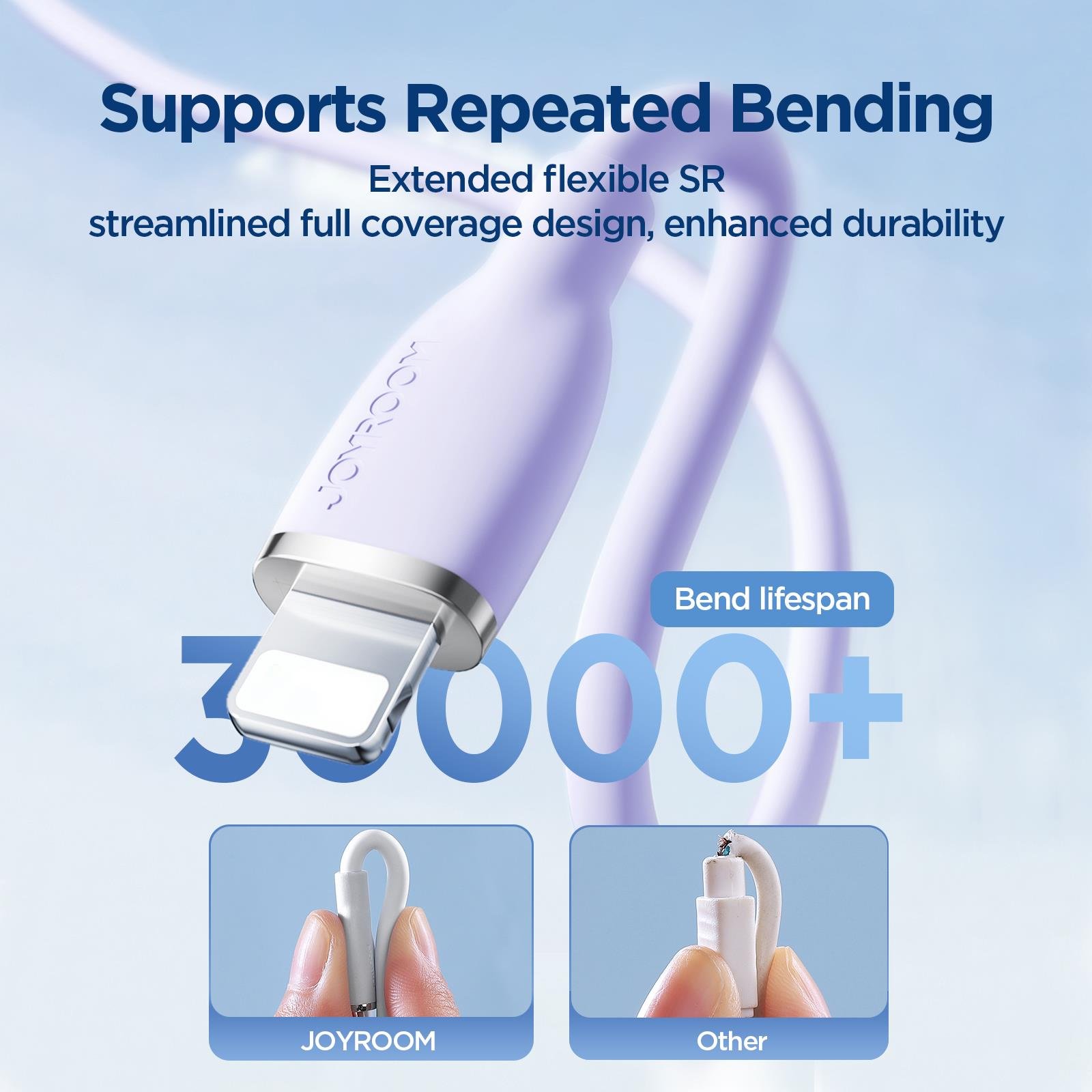 JOYROOM SA29-AL3 3A USB A-LIGHTNING 1.2M-PURPLE