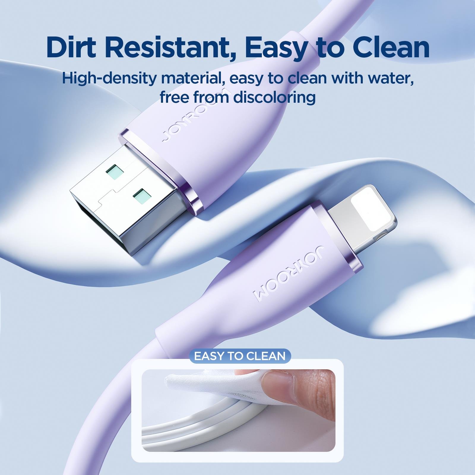 JOYROOM SA29-AL3 3A USB A-LIGHTNING 1.2M-PURPLE