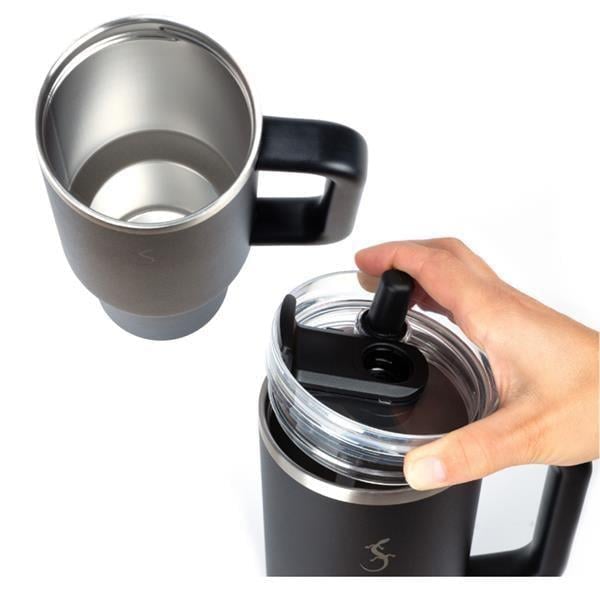 Lurch - “Big Cup” 1.2 L Adaçayı Yeşil, paslanmaz Çelik Termos - Uzatılabilir Pipetli, Çift Cidarlı, Sızdırmaz - 240877