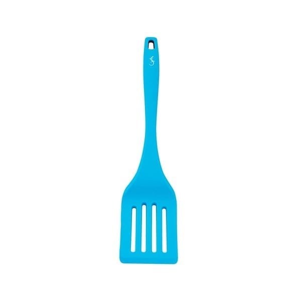 Lurch - Platin Silikon Delikli Spatula 32,5 cm Mavi - Yanmaz, Yapışmaz, Bükülmez, Çizmez, Tat ve Koku Bırakmaz - 240103