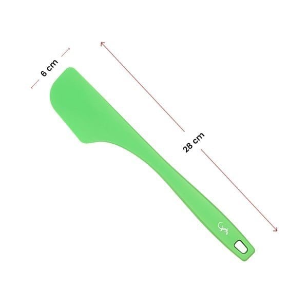 Lurch - Platin Silikon Hamur Kazıyıcı 28 cm Yeşil - Yanmaz, Yapışmaz, Bükülmez, Çizmez, Tat ve Koku Bırakmaz - 240086