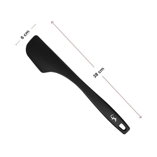 Lurch - Platin Silikon Hamur Kazıyıcı 28 cm Siyah - Yanmaz, Yapışmaz, Bükülmez, Çizmez, Tat ve Koku Bırakmaz - 240606