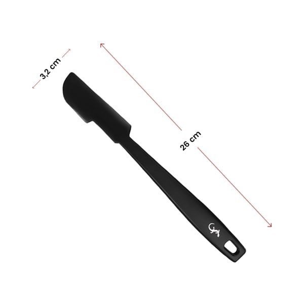 Lurch - Platin Silikon Mini Hamur Kazıyıcı 26 cm Siyah - Yanmaz, Yapışmaz, Bükülmez, Çizmez, Tat ve Koku Bırakmaz - 240605