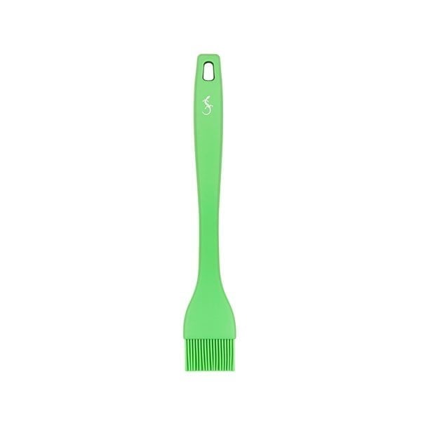 Lurch - Platin Silikon Pasta Fırçası 25,5 cm Yeşil - Yanmaz, Yapışmaz, Bükülmez, Çizmez, Tat ve Koku Bırakmaz - 240091