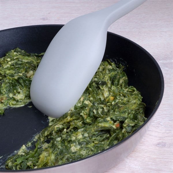 Lurch - Platin Silikon Servis Kaşığı 33,5 cm Açık Gri - Yanmaz, Yapışmaz, Bükülmez, Çizmez, Tat ve Koku Bırakmaz - 240014