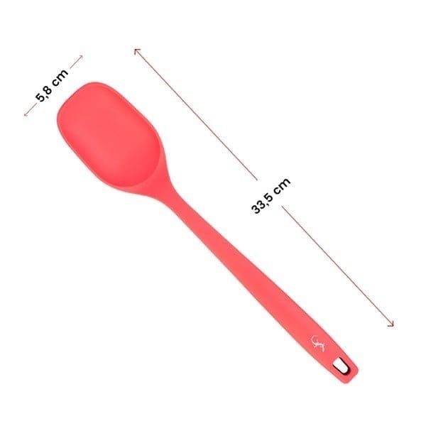 Lurch - Platin Silikon Servis Kaşığı 33,5 cm Somon - Yanmaz, Yapışmaz, Bükülmez, Çizmez, Tat ve Koku Bırakmaz - 240074