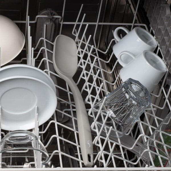 Lurch - Platin Silikon Servis Kaşığı 33,5 cm Açık Gri - Yanmaz, Yapışmaz, Bükülmez, Çizmez, Tat ve Koku Bırakmaz - 240014