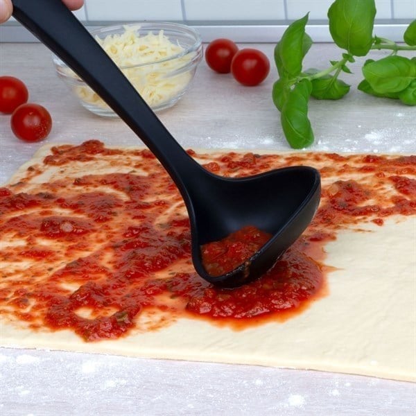 Lurch - Platin Silikon Sos Kepçesi 28 cm Siyah - Yanmaz, Yapışmaz, Bükülmez, Çizmez, Tat ve Koku Bırakmaz - 240615