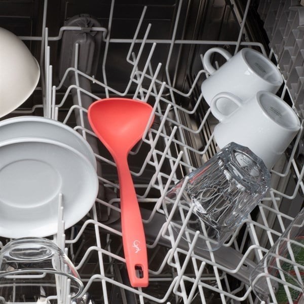 Lurch - Platin Silikon Sos Kepçesi 28 cm Somon - Yanmaz, Yapışmaz, Bükülmez, Çizmez, Tat ve Koku Bırakmaz - 240075