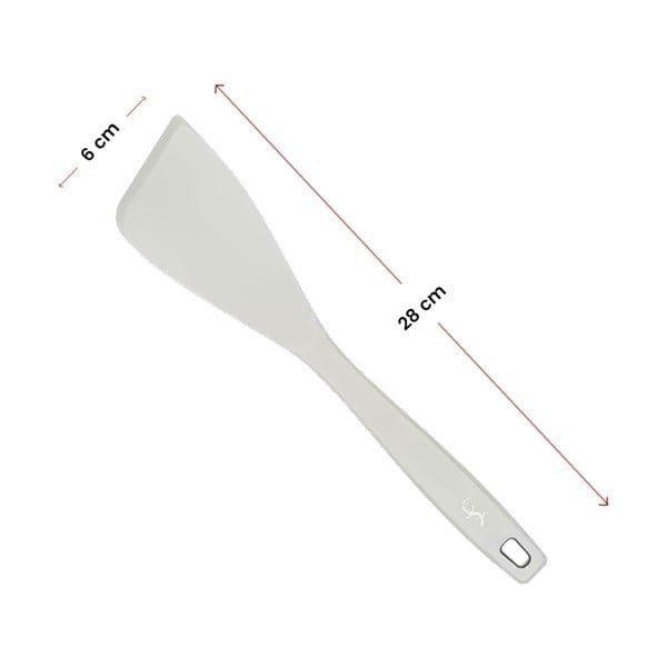 Lurch - Platin Silikon Spatula 28 cm Açık Gri - Yanmaz, Yapışmaz, Bükülmez, Çizmez, Tat ve Koku Bırakmaz - 240004