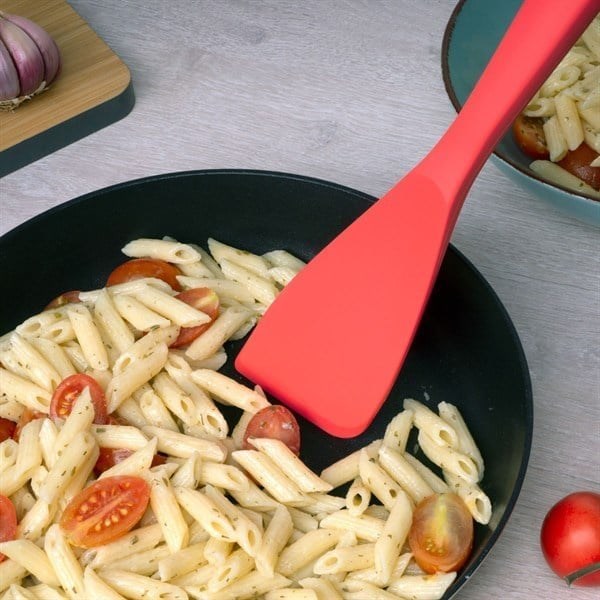 Lurch - Platin Silikon Spatula 28 cm Somon - Yanmaz, Yapışmaz, Bükülmez, Çizmez, Tat ve Koku Bırakmaz - 240064