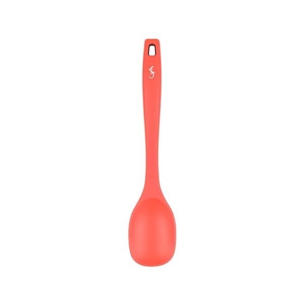 Lurch - Platin Silikon Yemek Kaşığı 28 cm Somon - Yanmaz, Yapışmaz, Bükülmez, Çizmez, Tat ve Koku Bırakmaz - 240061