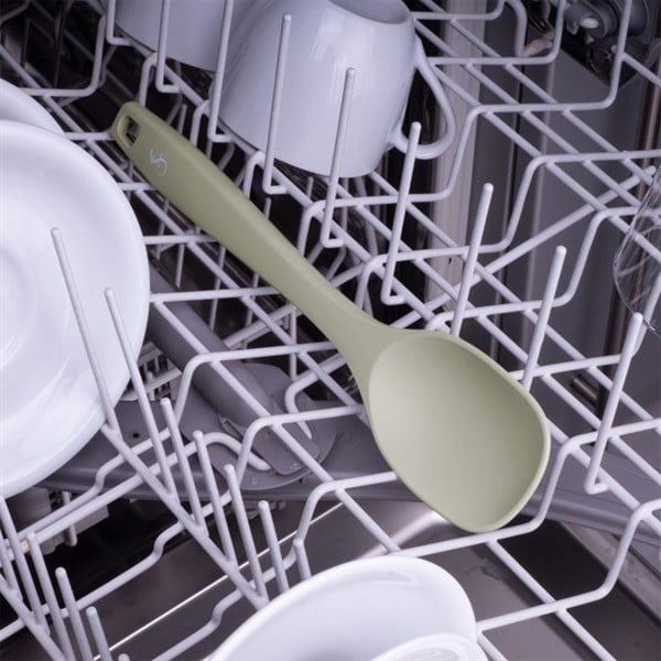 Lurch - Platin Silikon Yemek Kaşığı 28 cm Açık Gri - Yanmaz, Yapışmaz, Bükülmez, Çizmez, Tat ve Koku Bırakmaz - 240001
