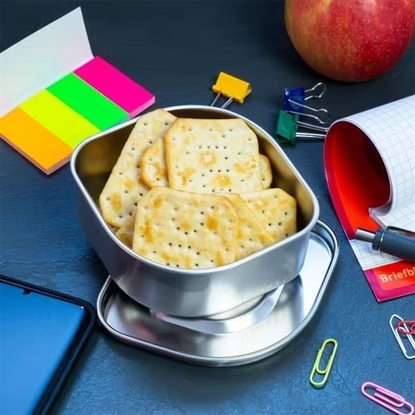 Lurch - “Snack Box” 350 ml, Paslanmaz Çelik Beslenme/Atıştırmalık Kabı Fırınlanabilir - 240936