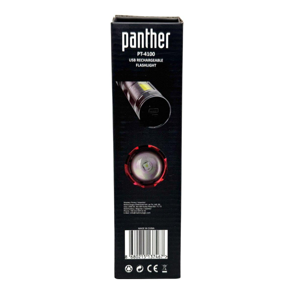 PANTHER PT-4100 USB ŞARJLI EL FENERİ