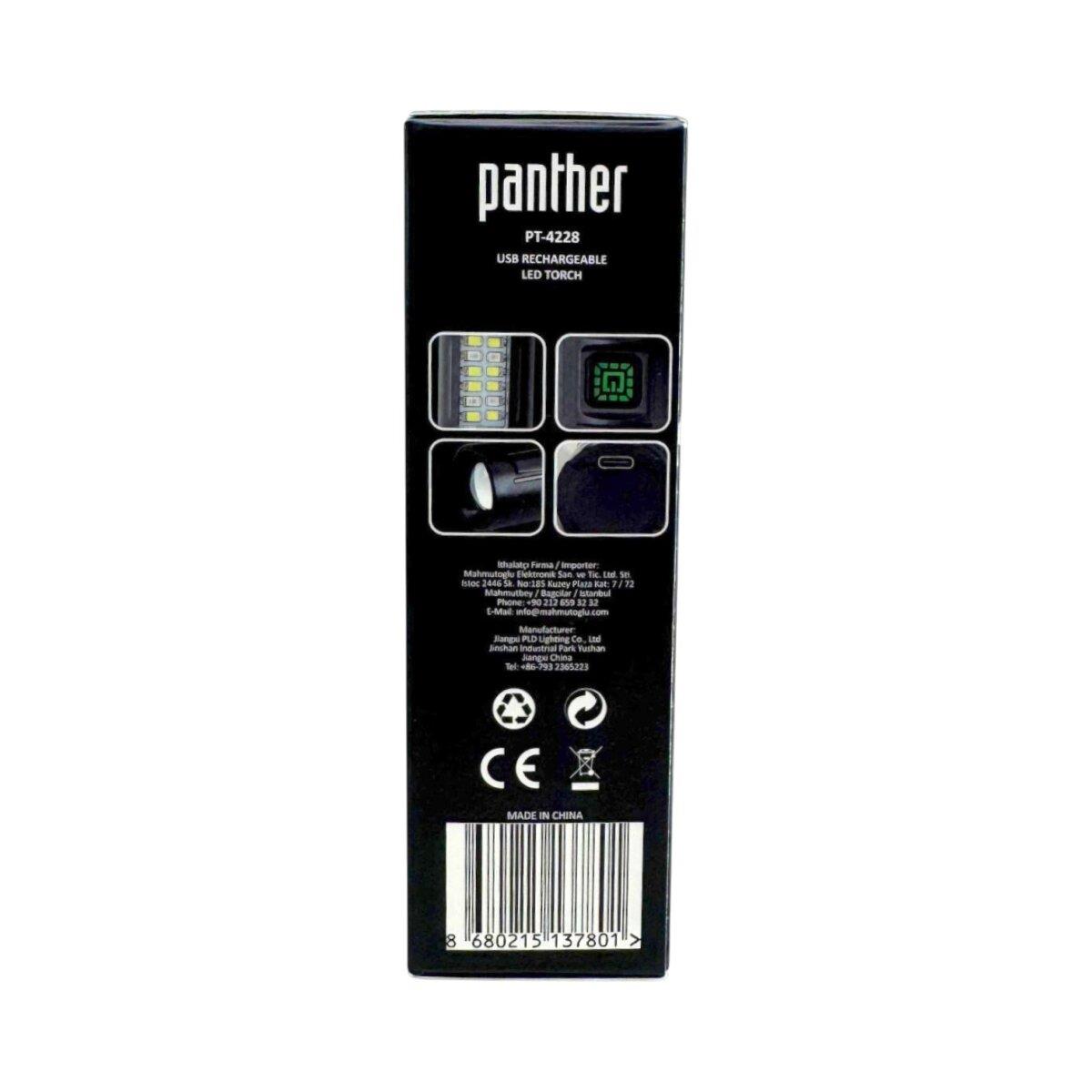 PANTHER PT-4228 USB ŞARJLI EL FENERİ