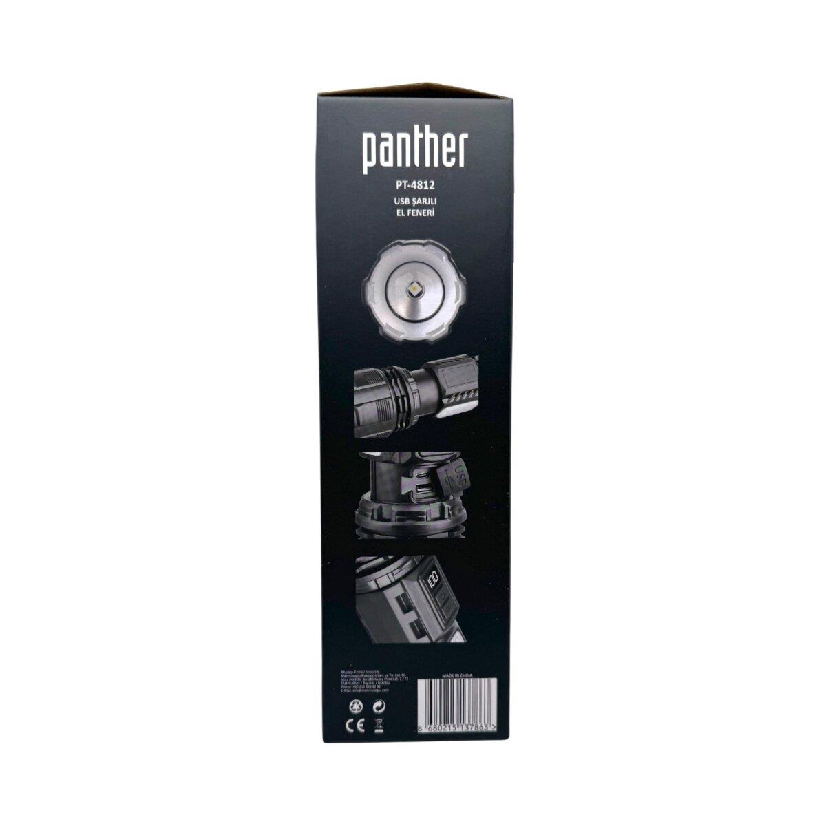 PANTHER PT-4812 USB ŞARJLI EL FENERİ