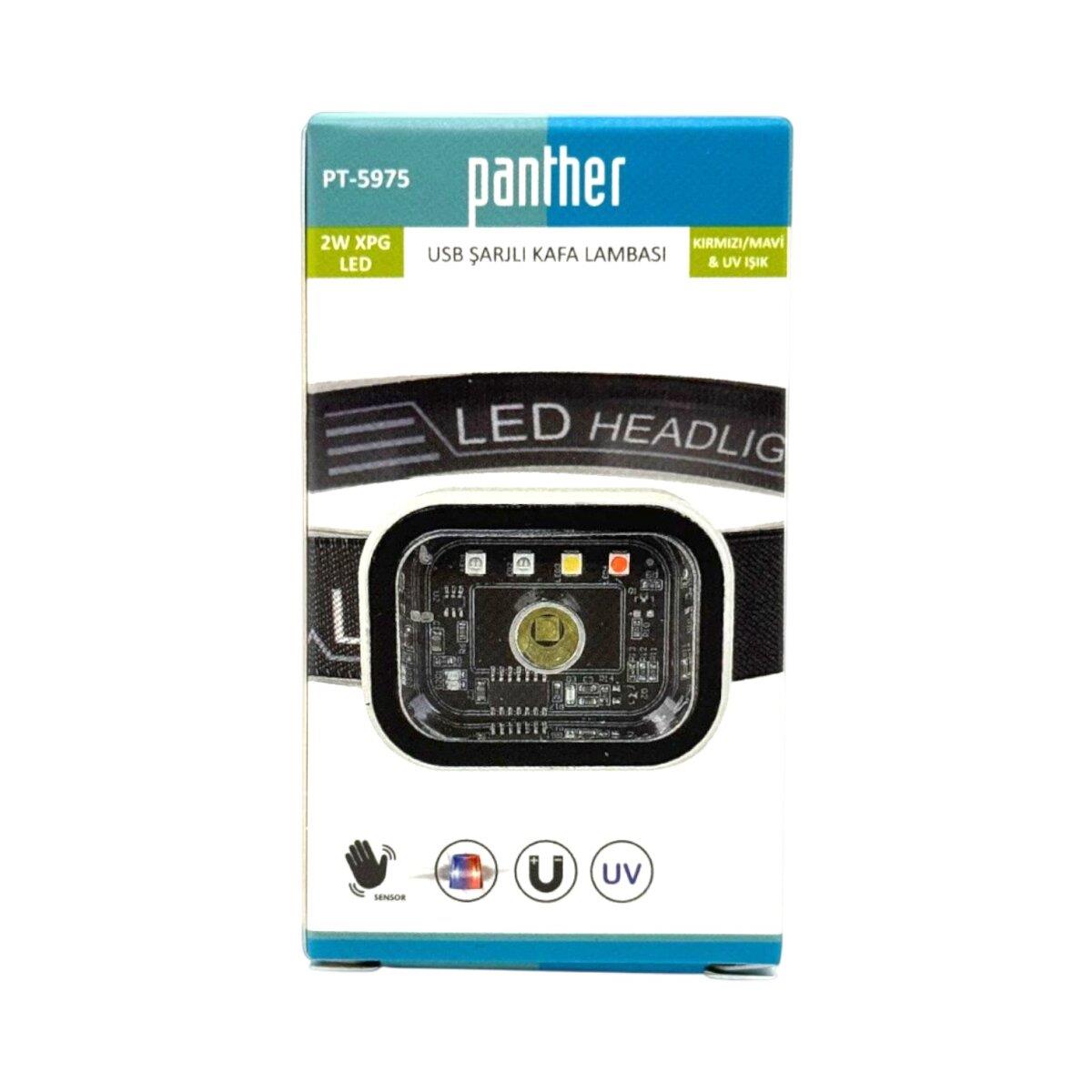 PANTHER PT-5975 USB ŞARJLI KAFA LAMBASI