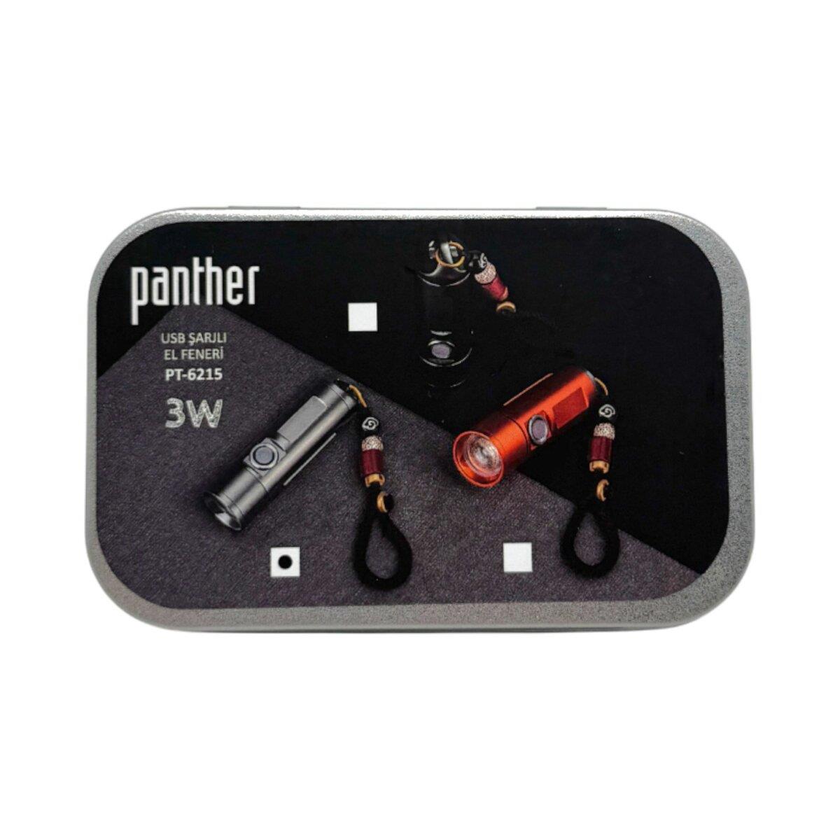 PANTHER PT-6215 USB ŞARJLI EL FENERİ