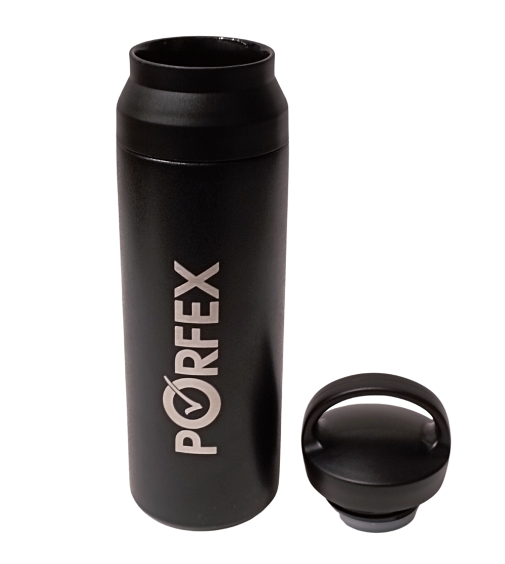 PORFEX 2350 MAT SİYAH ÇELİK TERMOS