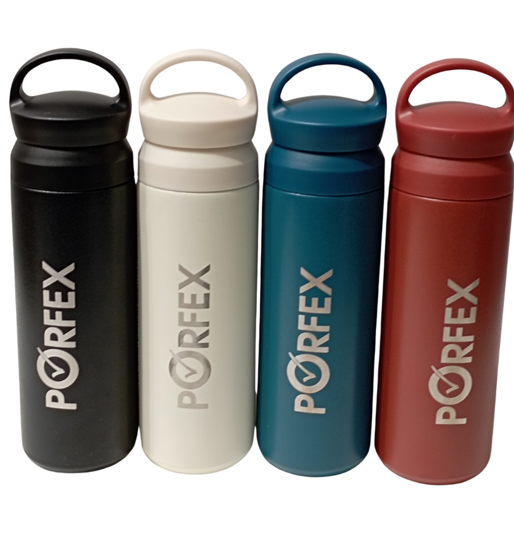 PORFEX 2350 MAT SİYAH ÇELİK TERMOS