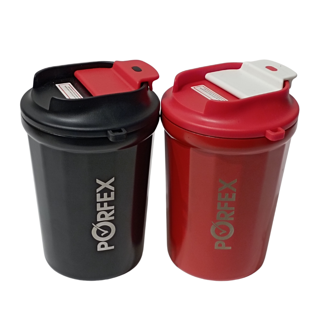 PORFEX 5357 MAT SİYAH ÇELİK TERMOS