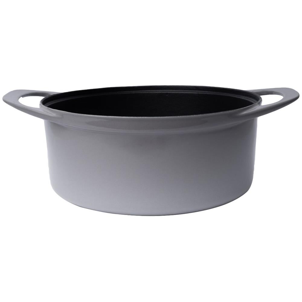 Potart Stone Gri Derin Döküm Tencere 28 cm