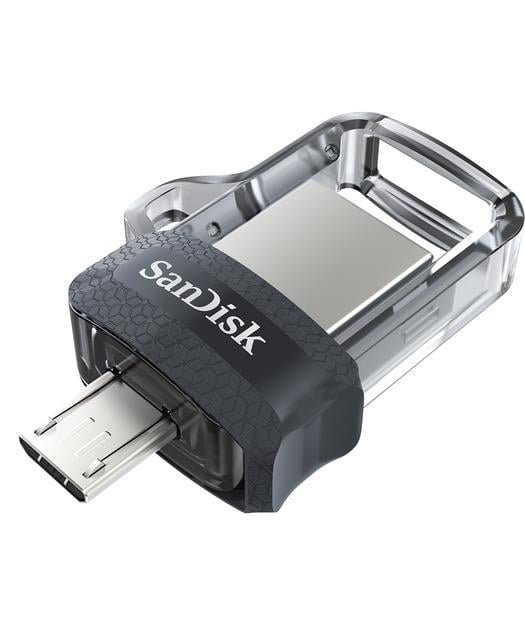 SanDisk Ultra Dual Drive m3.0 64GB Grey - Silver
